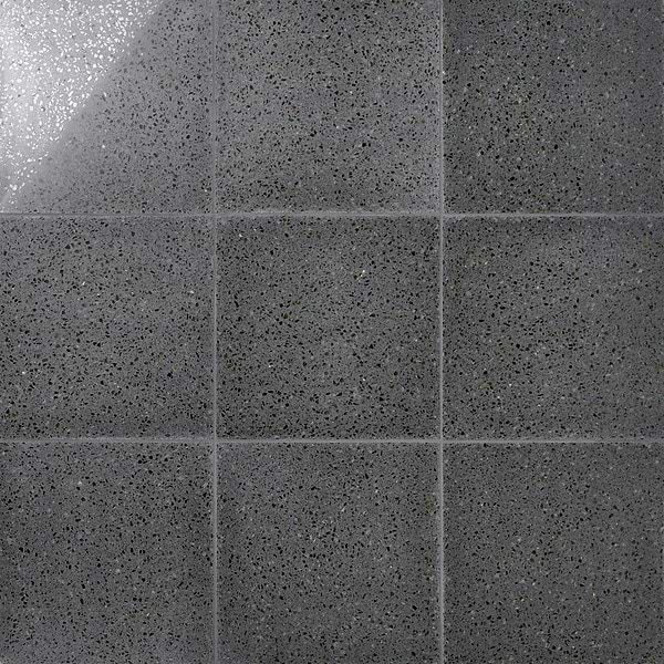 Veritas Terrazzo Sombra Charcoal with Emerald Green 16x16 Polished Terrazzo Tile