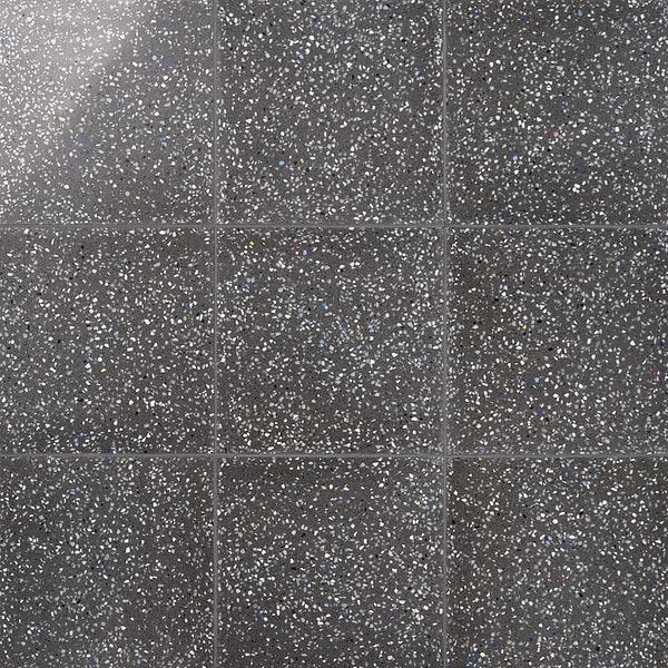 Veritas Terrazzo Sombra Charcoal with Nautical Blue 16x16 Polished Terrazzo Tile