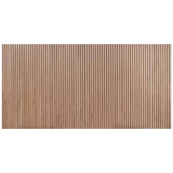 Arket Chestnut Brown 18x48 Fluted Wood Look Matte Ceramic Tile