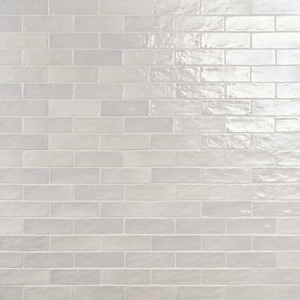 Montauk Gin 2x8 White Mixed Finish Ceramic Tile