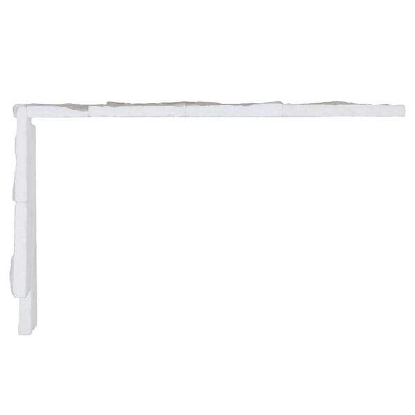 Tenerife Glacial White 6x24 Splitface Marble Stacked Stone Corner