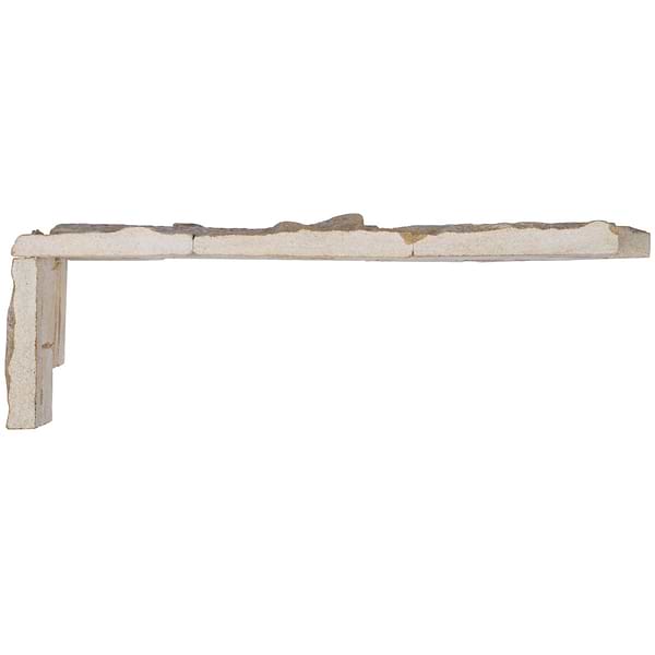 Tenerife French Cremar Beige 6x24 Brokenface Limestone Stacked Stone Corner