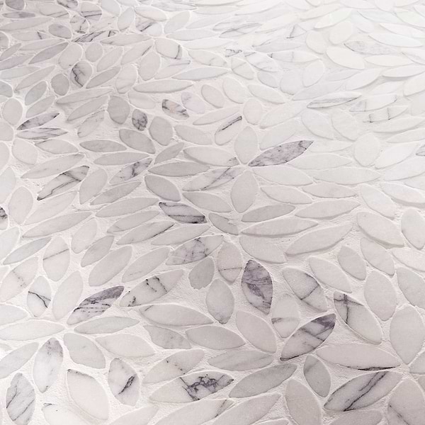 Nature Flower Lilac Pebble Tumbled Mosaic Tile