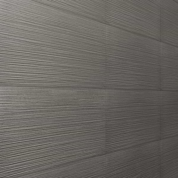 Caldaria Pleated Antracite Gray 24x48 Textured Matte Porcelain Tile