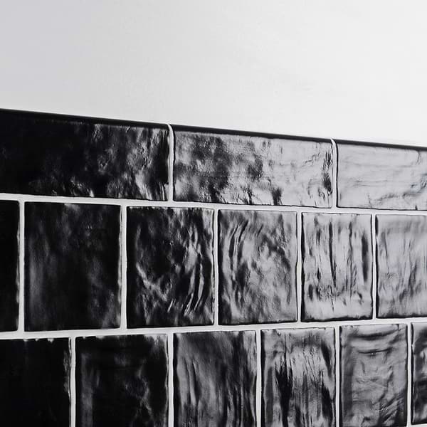Montauk Jet 2x8 Mixed Finish Ceramic Bullnose