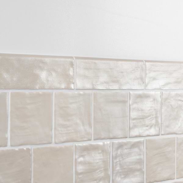 Montauk Sand Dune 2x8 Mixed Finish Ceramic Bullnose