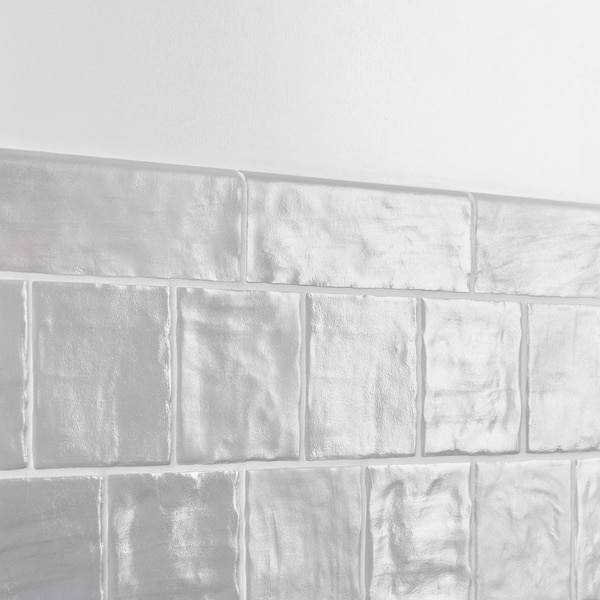 Montauk Fog 2x8 Mixed Finish Ceramic Bullnose
