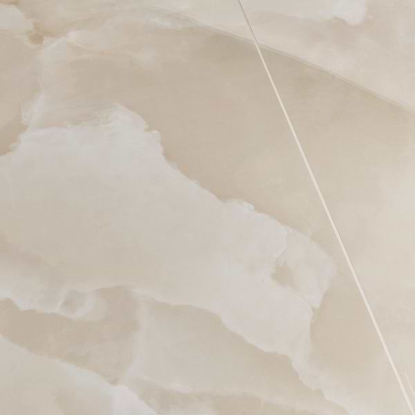 Harmonyx Coconut White 24x48 Onyx Look Polished Porcelain Tile in Warm White, View 3, open zoomed image