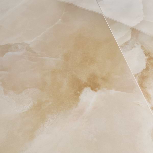 Harmonyx Champagne Beige 24x48 Onyx Look Polished Porcelain Tile in Beige, View 3, open zoomed image