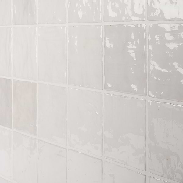 Portmore White 4x4 Glossy Ceramic Tile