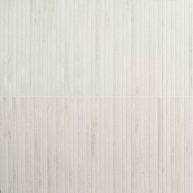 Kenridge Ribbon White 24x48 Wood Look Matte Fluted Porcelain Tile