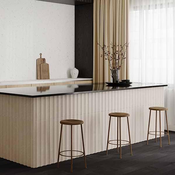 Stonework Fluted Botticino 12x24 3D Honed Marble Tile
