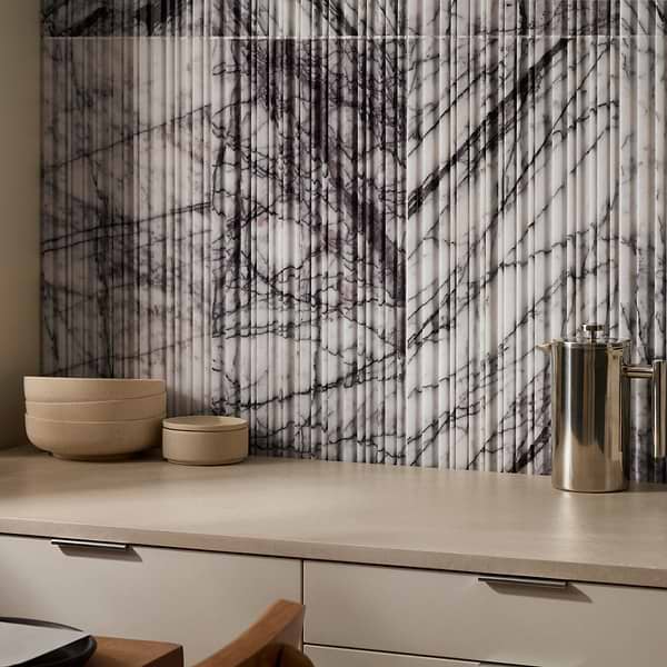 Stonework Stria Lilac 12x24 3D Honed Marble Tile