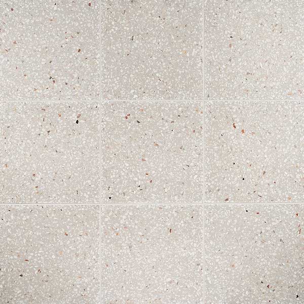 True Terrazzo Dove Gray 16x16 Polished Terrazzo Tile