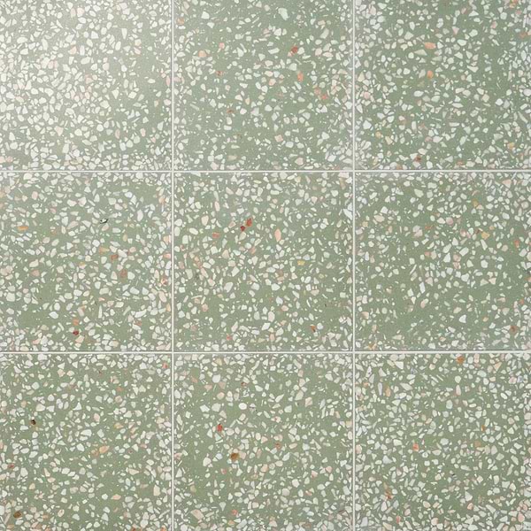 True Terrazzo Lisbon Green 16x16 Polished Terrazzo Tile