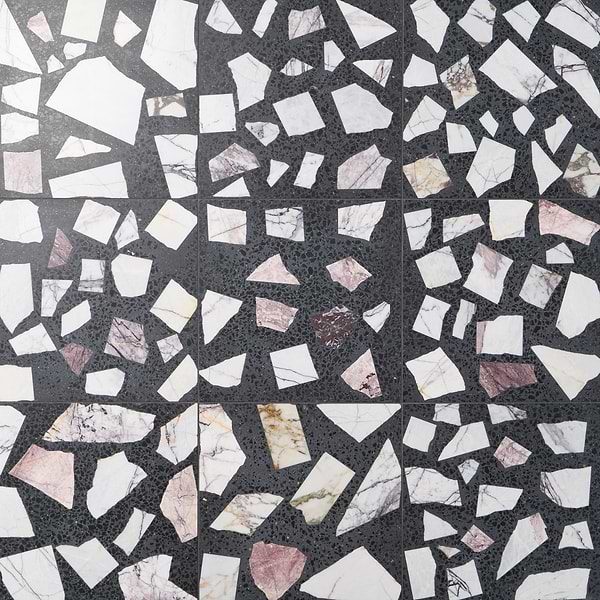 True Terrazzo Lilac Gray 16x16 Honed Terrazzo Tile