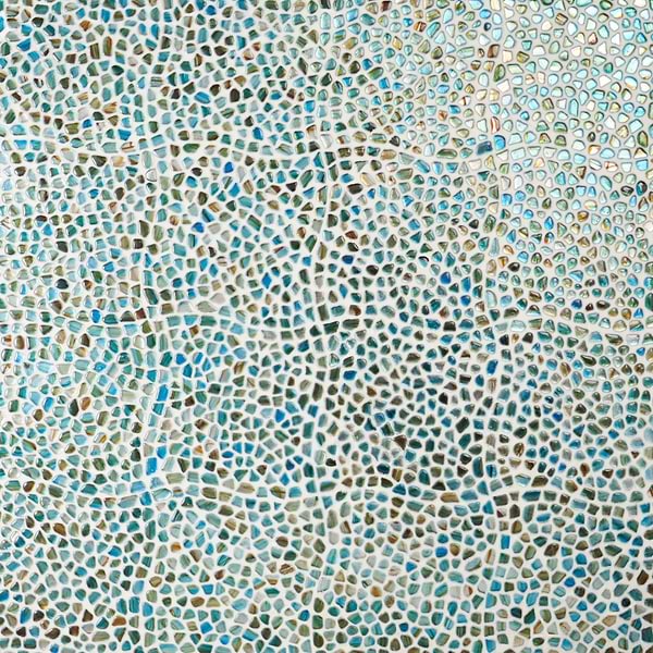 Komorebi Pebble Juneau Spring Multicolor Polished Glass Mosaic Tile