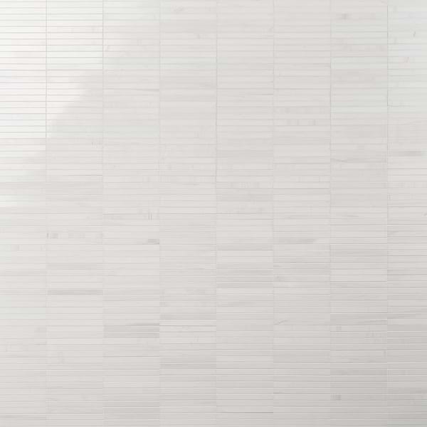 Bianco Dolomite White 1x6 Stacked Premium Polished Marble Mosaic Tile