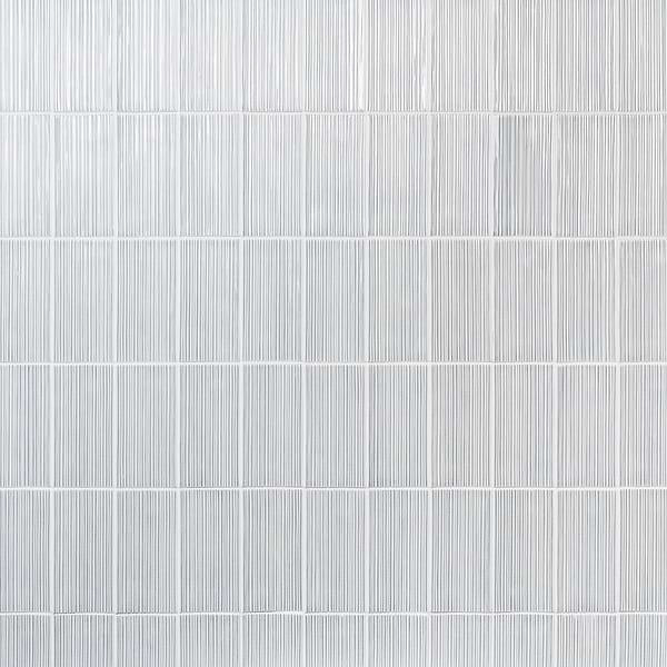 Nabi Subway Arctic Blue 4.5x9 Fluted Ridged Crackled Glossy Glass Tile