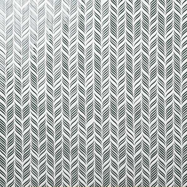Nabi Alula Deep Emerald Green Chevron Crackled Glossy Glass Mosaic Tile