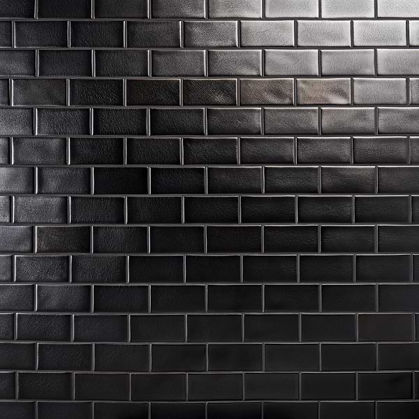 Disco-Nabi Gunmetal 3x6 Crackled Glass Wall Tile