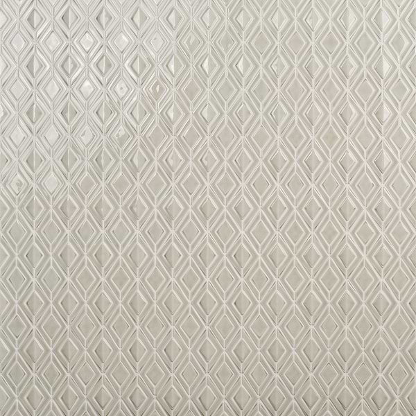 Nabi Jewel Tundra Gray 3D Crackled Glossy Glass Mosaic Tile