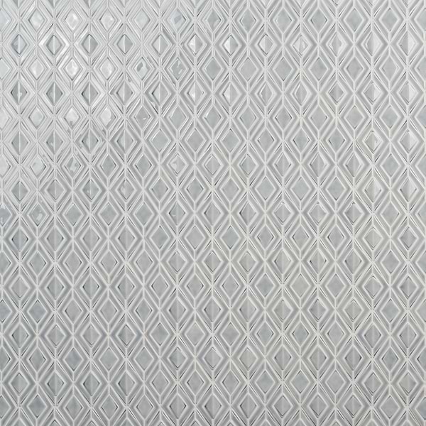 Nabi Jewel Arctic Blue 3D Crackled Glossy Glass Mosaic Tile