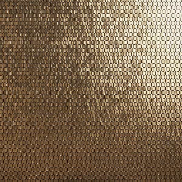 Flicker Gold 1/4" x 1" Polished Glass Mosaic Tile