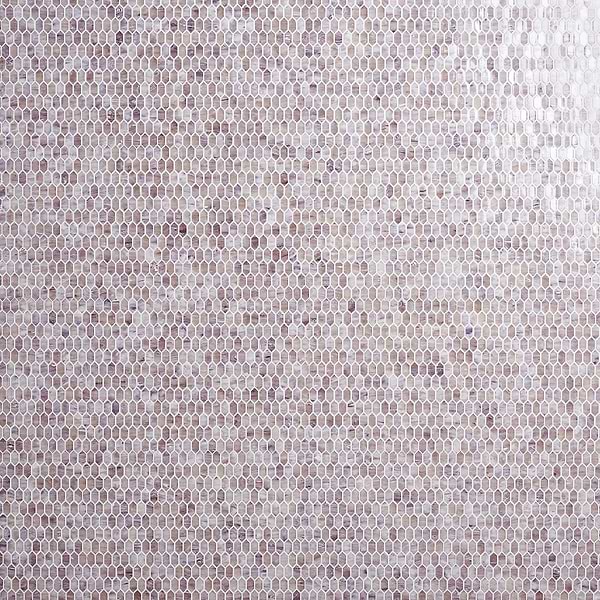 Flicker Iridescent Lilac Pink 1/4" x 1" Polished Glass Mosaic Tile