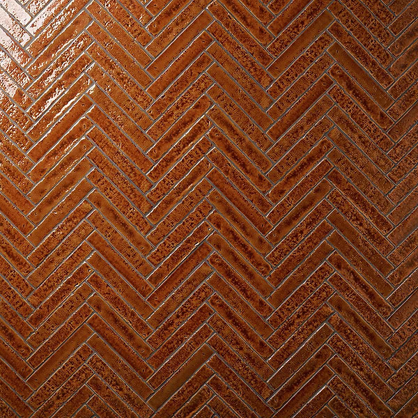 Wabi Sabi Honey Brown 1.5x9 Crackled Glossy Ceramic Tile