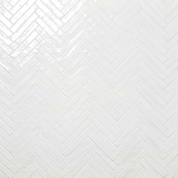 Wabi Sabi Snow White 1.5x9 Glossy Ceramic Tile