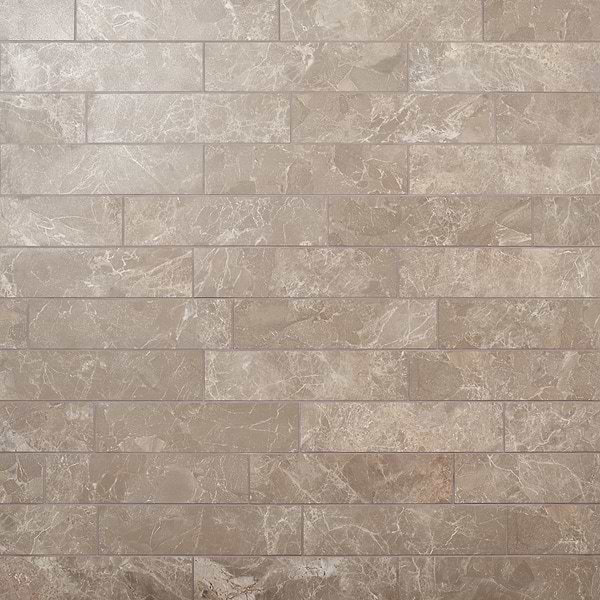Marmo Perfetto Tortora Gray 4x16 Semi-Polished Porcelain Tile