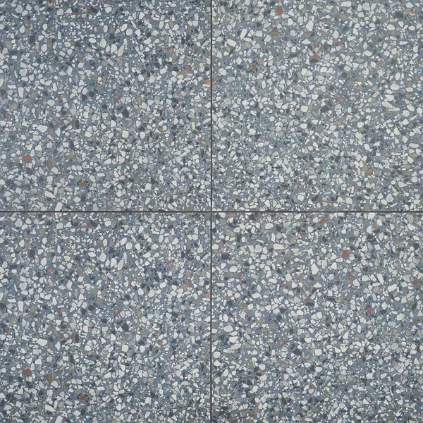 Kobe Flakes Ocean Blue 24x24 Terrazzo Look Matte Porcelain Tile
