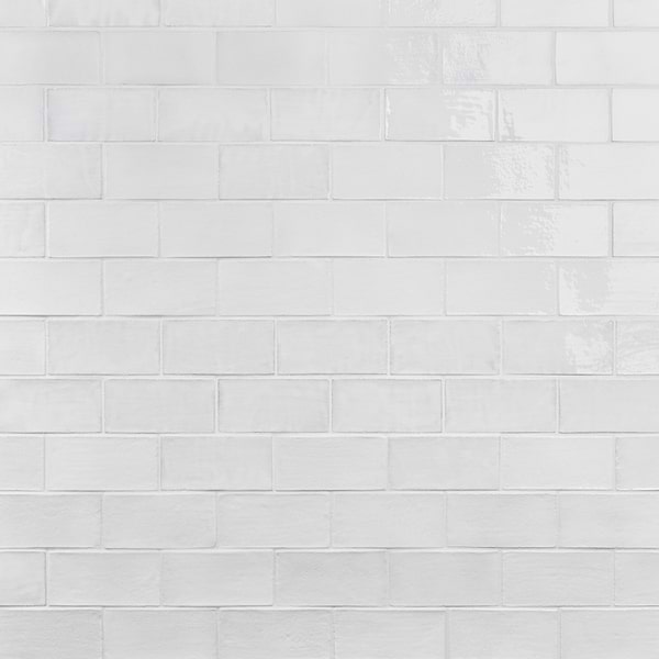 Emery White 4x8 Handmade Crackled Glossy Terracotta Subway Tile