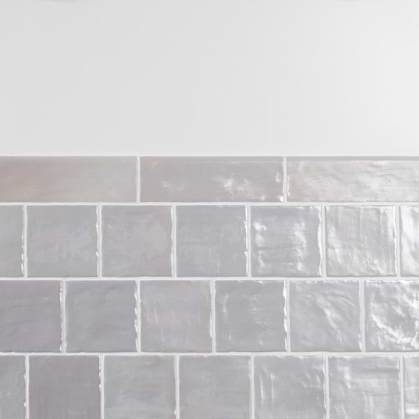 Montauk Fog 2x8 Mixed Finish Ceramic Bullnose