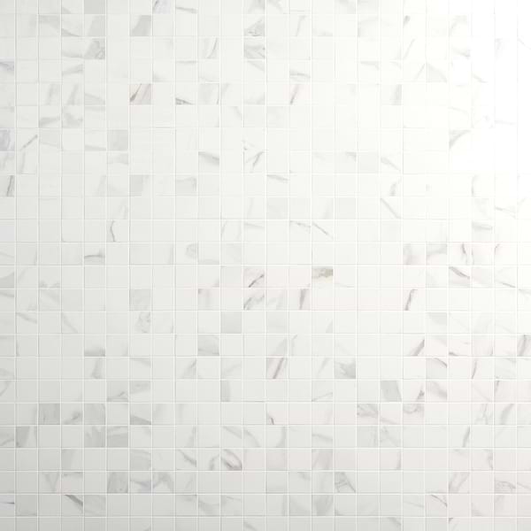 Minera Aurora Gold 2x2 Marble Look Matte Mosaic Tile