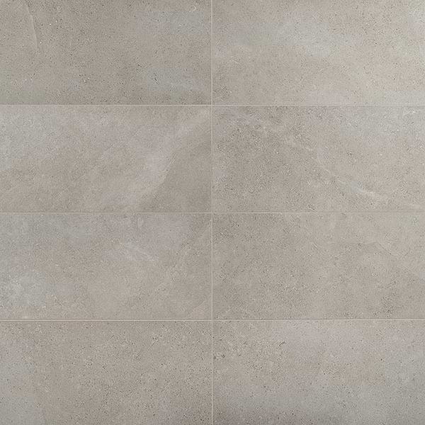 New Rock Fumo Light Gray 12x24 Limestone Look Matte Porcelain Tile