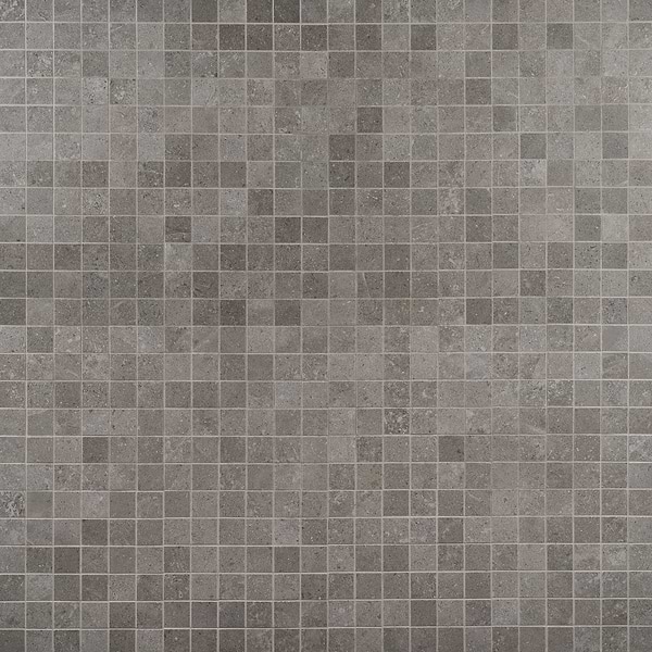 New Rock Fossil Dark Gray 2x2 Limestone Look Matte Porcelain Mosaic Tile