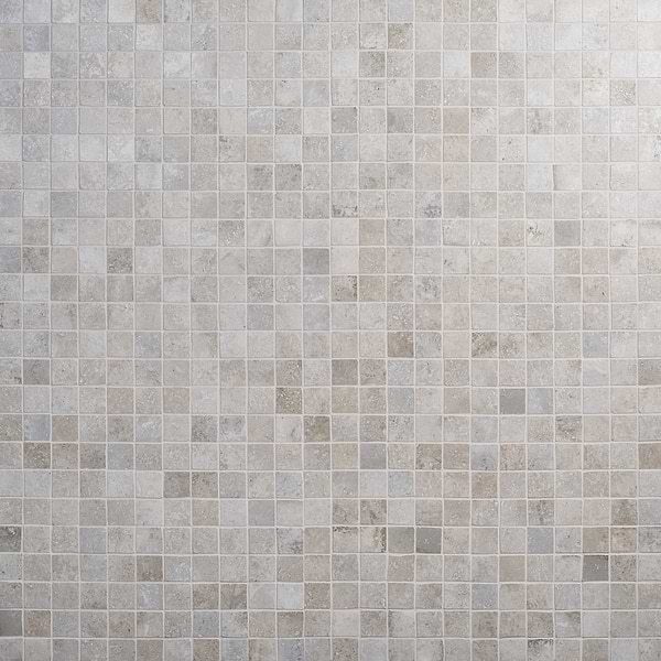 Seville Efeso Gray 2x2 Travertine Look Matte Porcelain Mosaic Tile