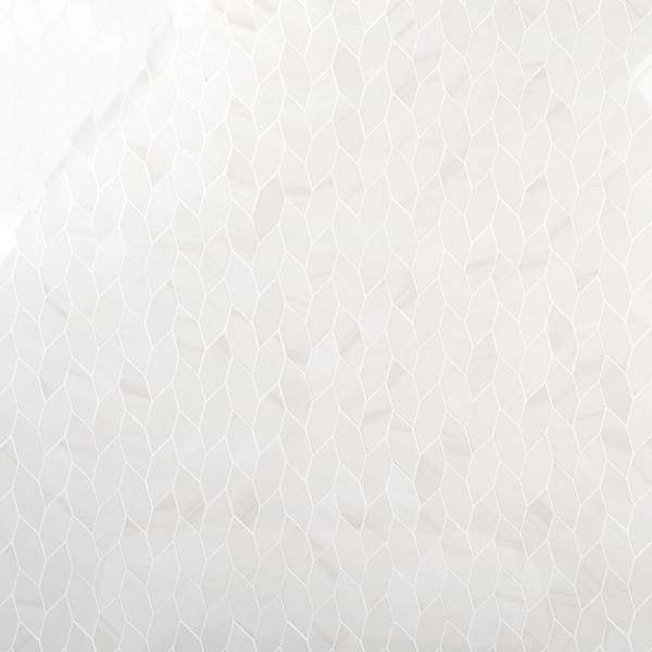 Minera Dolomite Warm White 2x5 Foliage Marble Look Polished Porcelain Mosaic Tile