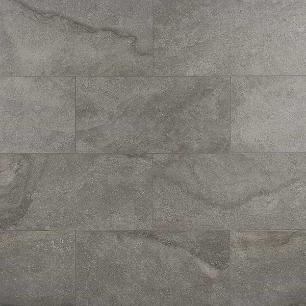 Acadia Slate Gray 12x24 Quartz Look Matte Porcelain Tile