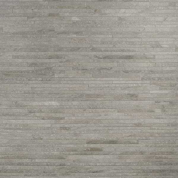 Acadia Thin Strip Slate Gray Quartz Look Matte Porcelain Mosaic Tile
