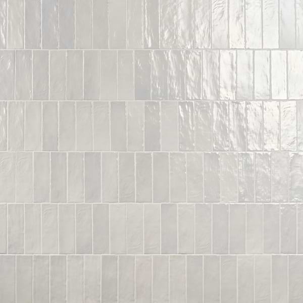 Montauk Gin 2x8 White Mixed Finish Ceramic Tile