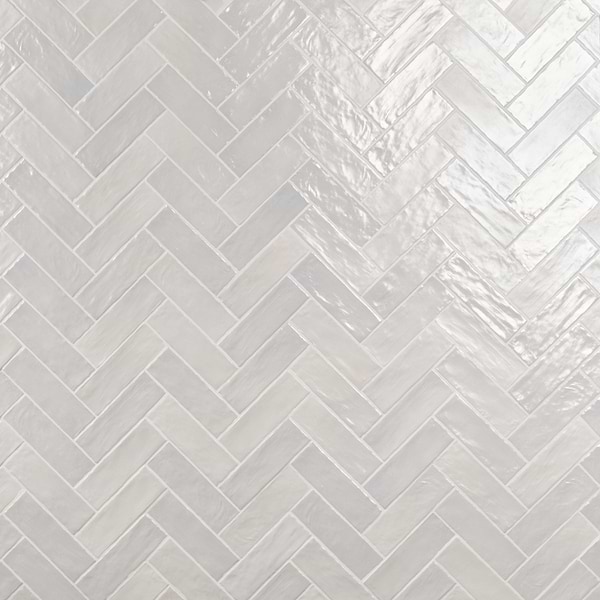 Montauk Gin 2x8 White Mixed Finish Ceramic Tile