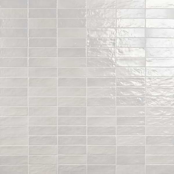 Montauk Gin 2x8 White Mixed Finish Ceramic Tile