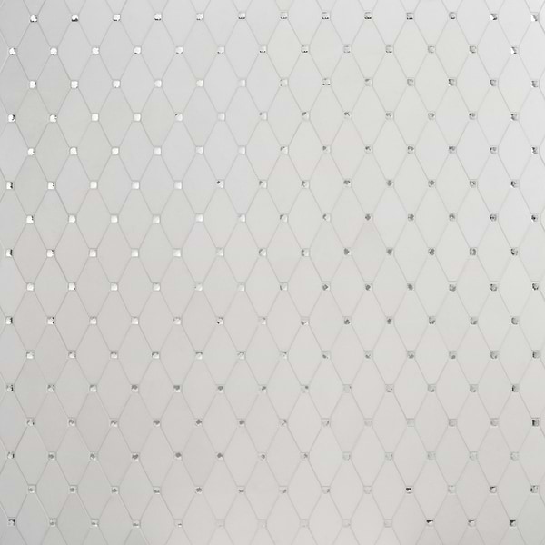 Reflection White Thassos 3x5 Diamond & Mirror Polished Marble & Glass Mosaic Tile