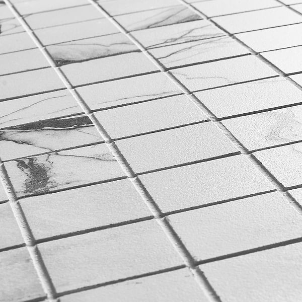 Drama Breach Black & White 2x2 Matte Porcelain Mosaic Tile