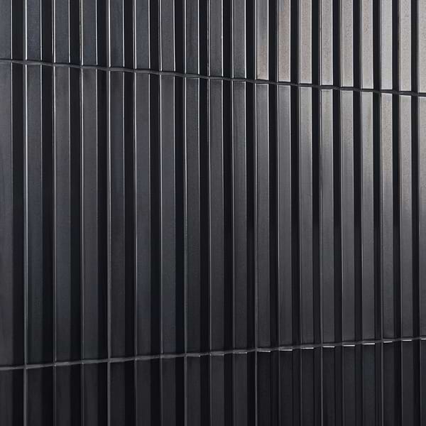 Ponto Metallic Gray Fluted 5x16 3D Polished Porcelain Tile