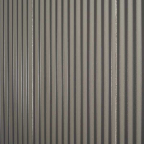 Mod Smoke Gray 12x36 3D Fluted Matte Ceramic Tile 