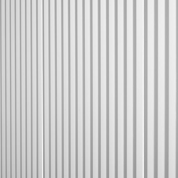 Mod White 12x36 3D Fluted Matte Ceramic Tile 
